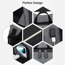 Modieuze rugzak - 15,6 inch laptoptas - USB-oplaadpoort - waterdichtRugzakken