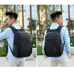 MochilasMochila de moda - Maletín para portátil de 15,6 pulgadas - Puerto de carga USB - Resistente al agua