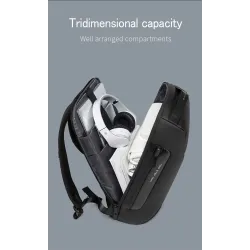MochilasMochila elegante multifuncional - Bolsa para portátil de 15,6 pulgadas - antirrobo - Puerto de carga USB - resistente...