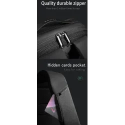 Multifunktionell elegant ryggsäck - 15,6 tums laptopväska - stöldskydd - USB-laddningsport - vattentät