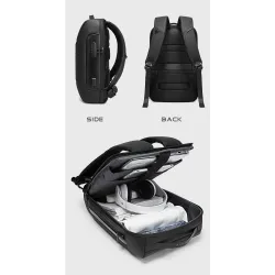 Multifunktionell elegant ryggsäck - 15,6 tums laptopväska - stöldskydd - USB-laddningsport - vattentät