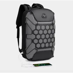 Sac à dos à la mode - Sac pour ordinateur portable 15,6 pouces - Verrouillage antivol - Port de chargement USB - Étanche