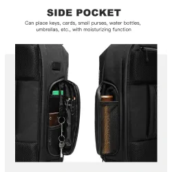 OZUKO - modny plecak - torba na laptopa 15,6 cala - antykradzieżowa - z miejscem na buty - port ładowania USB - wodoodpornyPl...