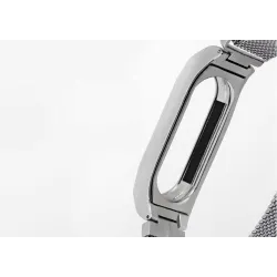 Metallnettingsreim - armbånd - for Xiaomi Mi Band 2 / 3 / 4 / 5-6