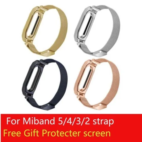 Metallnätband - armband - för Xiaomi Mi Band 2 / 3 / 4 / 5-6