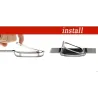 Metallnettingsreim - armbånd - for Xiaomi Mi Band 2 / 3 / 4 / 5-6