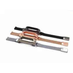 Metallnettingsreim - armbånd - for Xiaomi Mi Band 2 / 3 / 4 / 5-6