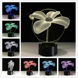 Lampe LED 3D - veilleuse - USB - interrupteur tactile / télécommande - personnages de dessins animés