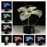 Lampe LED 3D - veilleuse - USB - interrupteur tactile / télécommande - personnages de dessins animés