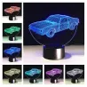 Lampe LED 3D - veilleuse - USB - interrupteur tactile / télécommande - personnages de dessins animés