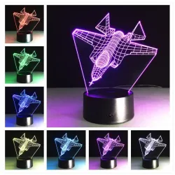 Lampe LED 3D - veilleuse - USB - interrupteur tactile / télécommande - personnages de dessins animés