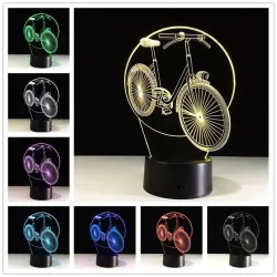 Lampe LED 3D - veilleuse - USB - interrupteur tactile / télécommande - personnages de dessins animés