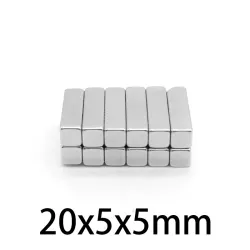 N35 - neodymmagnet - starkt kubiskt block - 20mm * 5mm * 5 mm - 5 - 100 stycken