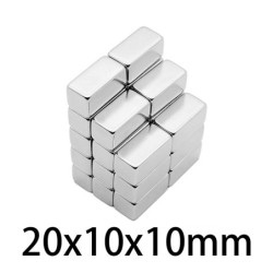 N35 - magnete al neodimio - blocco cuboide forte - 20mm * 10mm * 10mm - 1 - 20 pezzi