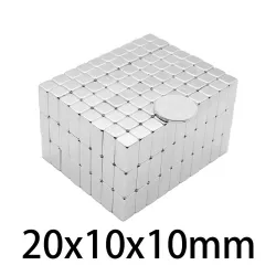 N35 - magnes neodymowy - mocny blok prostopadłościanu - 20mm * 10mm * 10mm - 1 - 20 sztukN35