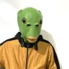 Masque intégral drôle - tête de poisson vert - Halloween - festivals
