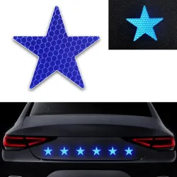 PegatinasAdhesivo en forma de estrella - reflectante - autoadhesivo - para coche / moto / tejido
