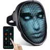 Ansiktsbytande mask - fullfärgs LED - smart APP-kontroll - glödande - Halloween - festivaler