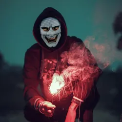 Ansiktsbytande mask - fullfärgs LED - smart APP-kontroll - glödande - Halloween - festivaler
