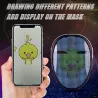 Ansiktsskiftende maske - fullfarge LED - smart APP-kontroll - glødende - Halloween - festivaler