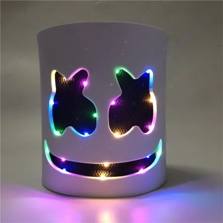 LED luminous face mask - head helmet - marshmello - Halloween - festivalsMasks