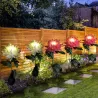 Lampe in Form einer Chrysantheme - Gartenleuchte - Solar - LED - wasserdicht