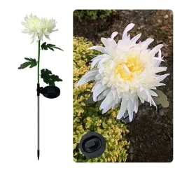 Lampe en forme de fleur de chrysanthème - lumière de jardin - solaire - LED - étanche