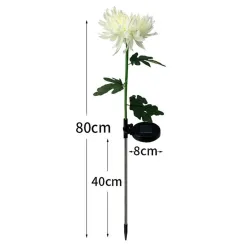 Krysantemum blomformad lampa - trädgårdslampa - solenergi - LED - vattentät