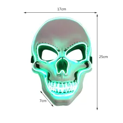 LED ansiktsmask - glödande skalle - Halloween - festivaler