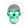 LED ansigtsmaske - glødende kranium - Halloween - festivaler