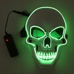 LED gezichtsmasker - gloeiende schedel - Halloween - festivalsMaskers