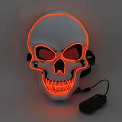 LED gezichtsmasker - gloeiende schedel - Halloween - festivalsMaskers