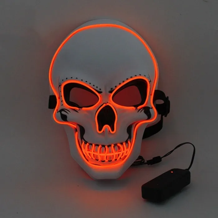 LED gezichtsmasker - gloeiende schedel - Halloween - festivalsMaskers