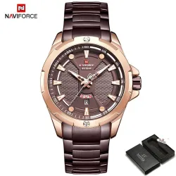 NAVIFORCE - luksuriøs sportsklokke - Quartz - kalender - vanntett