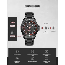 RelojesNAVIFORCE - lujoso reloj deportivo - Cuarzo - calendario - resistente al agua