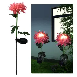 Chrysant bloemvormige lamp - tuinlamp - solar - LED - waterdichtSolar verlichting