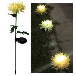 Iluminación solarLámpara en forma de flor de crisantemo - luz de jardín - solar - LED - impermeable