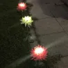 Krysantemum blomformad lampa - trädgårdslampa - solenergi - LED - vattentät