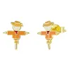 AretesPendientes pequeños de moda - plata de ley 925 - edición de otoño - espantapájaros - hoja - calabaza