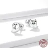 Petites boucles d'oreilles clous - argent sterling 925 - petit fantôme