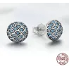 Elegante runde øredobber - Legend Of The Sea - zirconia - 925 sterling sølv