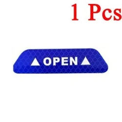 Autocollant de voiture réfléchissant - porte intérieure - sécurité / avertissement - auto-adhésif - étanche - OPEN