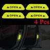 Autocollant de voiture réfléchissant - porte intérieure - sécurité / avertissement - auto-adhésif - étanche - OPEN