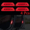 Reflektierender Autoaufkleber - Innentür - Sicherheit / Warnung - selbstklebend - wasserfest - OPEN