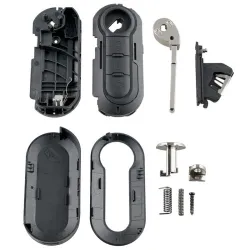 FIAT 500 - 3-knappers fjernnøkkelveske - skall for Punto Panda Stilo Brava