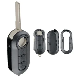FIAT 500 - sleutelbehuizing met 3 knoppen - omhulsel voor Punto Panda Stilo BravaSleutels