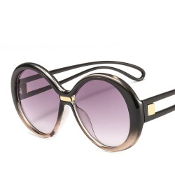 Óculos de sol redondos da moda - grandes - lentes coloridas vintage - UV400