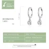 Elegante runde øredobber - med zirconia - 925 sterling sølv