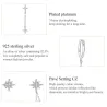 Boucles d'oreilles pendantes élégantes avec étoiles - asymétriques - avec chaîne / cristaux - argent sterling 925