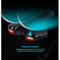 Bicycle saddle with taillight - leather - USB charging - waterproofSaddles
